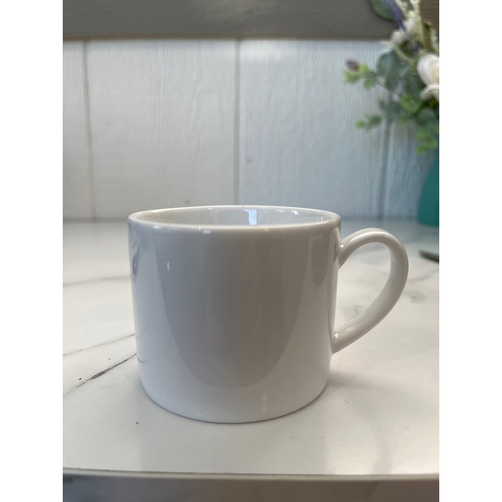 Crate Barrel White Ceramic Coffee Mug Cup Espresso Cup Small